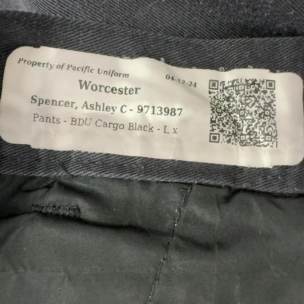 Advantex BDU Cargo Pants Mens L Black Cotton Blend Adjustable Tactical Gorp